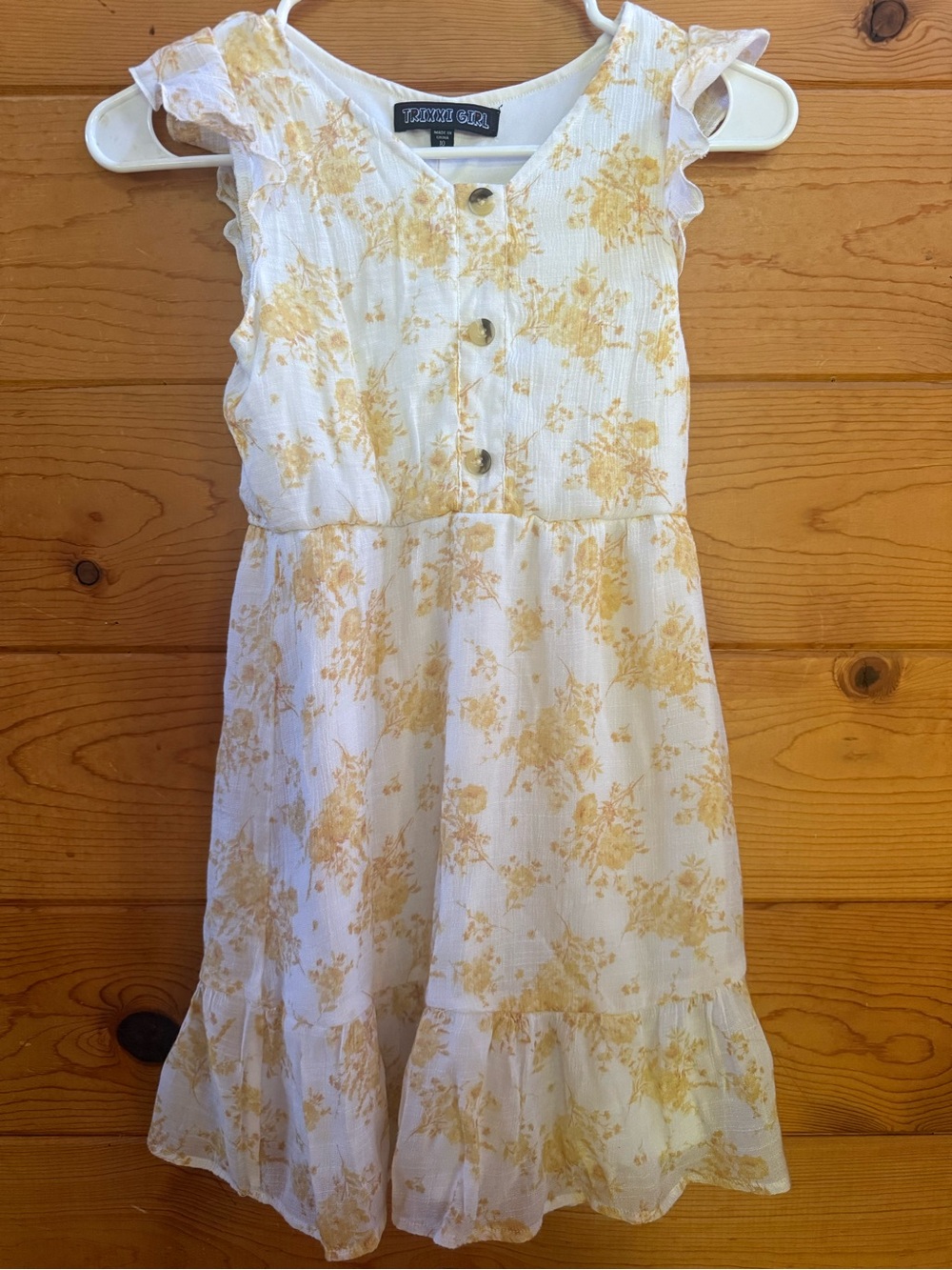 Girls' White and Yellow Floral Dress Trixxi Girl size 10